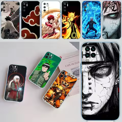 AD1 Akatsuki Naruto Transparent Phone Case for Samsung Galaxy A04 A04S A14 A23 A34 A54 M23 M33 M52 M