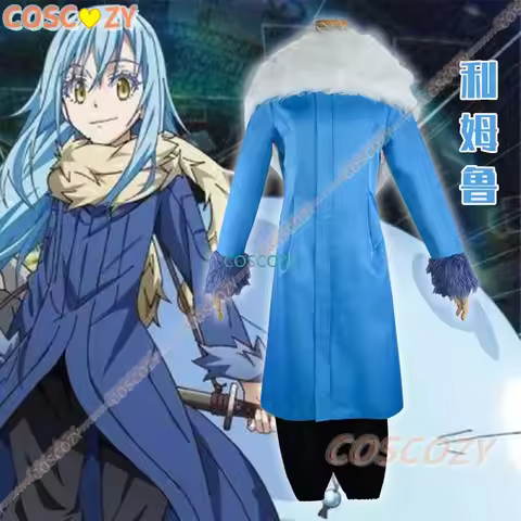 2025 yiyi Datta Ken Rimuru Tempest Cosplay Blue Coat Mask Slime Costume Men Got Reincarnated Carniva