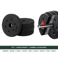 [366SH] Dumbbell Plate / PVC Barbell | Dumbbell Plate Barbell 2.5kg 3kg 3.5kg 5kg 7.5kg 10kg 15kg 20