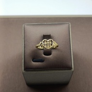 22k / 916 Gold Heart Abacus Ring