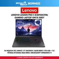 LENOVO Legion Pro 5 83DF00CFMJ Laptop - 16" WQXGA IPS 240HZ/I7-14650HX/16GB/1TB/RTX4060 8GB/W11