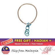 [LBH] Gold Blue Color Pendant Alloy Necklace 36cm 项链 Rantai - NL332
