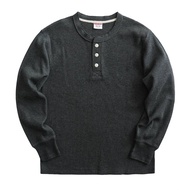 เสื้อเชิ้ต Henley สีบล็อก ผ้าฝ้ายแท้