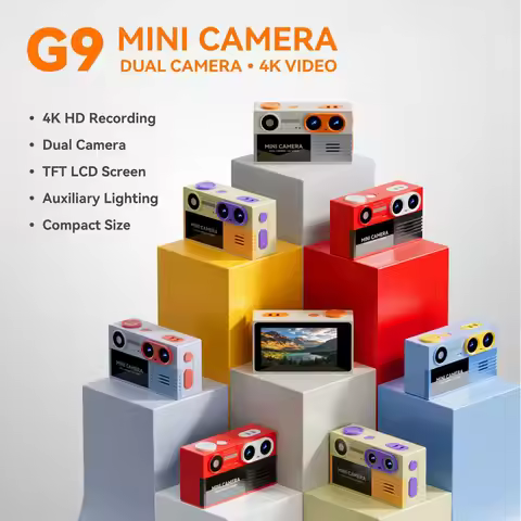G9 Palm-Sized Mini Digital Thumb Camera 1.97inch Screen with Flashlight Multiple Filter Portable Key