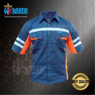 Orange Navy Short Sleeve Work Wearpack - Work Clothes - Work Clothes
