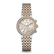 BULOVA 98R215 Diamond Chronograph Quartz Stainless Steel Case and Strap Women’s Watch