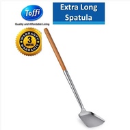 TOFFI 79cm Extra Long Spatula Stainless Steel Wooden Handle/ Sudip Kawah Panjang Pemegang Kayu (3 Mo