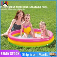 🔝 Original 【24 hours delivery】Intex 3-Ring Inflatable Outdoor Swimming Pool for Kids Children Outdoor Thicken Round Inflatable Swimming Pools 86/114/147/168CM Diameter