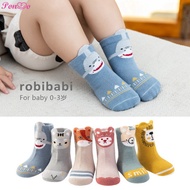 0-3Yrs Newborn Baby Floor Socks Kids Non Slip Cartoon Shark Lion Rabbit Socks