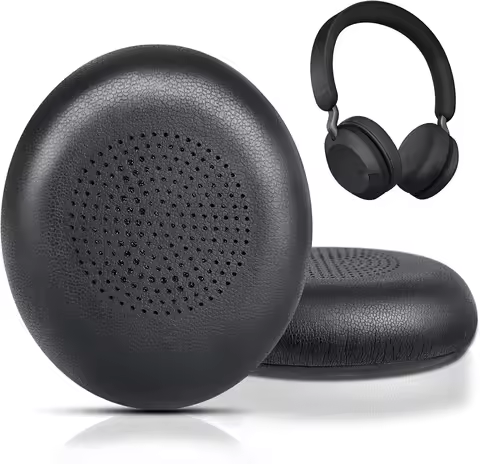 Replacement Earpads for Jabra Evolve2 65 40 Elite 45h Headset, Soft Foam Ear Cushions for MS UC Wire