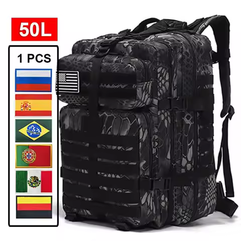50L 30L Black Python Tactical Backpack Men Women Outdoor Camouflage Rucksack Cycling Hiking Hunting 