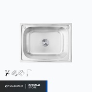 Dyna Home | LS-6045 1-Hole Mount Stainless Steel Sink With Faucet And Basin Navel Set