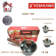 Yoshikawa Sauce Pan 16cm Marble Grey Boiling Pan Non-Stick Baby Milkmie MP16 Induction Pan
