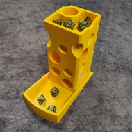 Board Game Accessories Cheese Dice Tart Portable Cheese Dice Tart TRPG 3D Dice Tart Mini Easy to Car