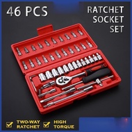 Set Spanar Tool Box  46pcs Spanar Set Heavy Duty Spanar Box Tool Set Spanar Box Set Wrench Set Screw