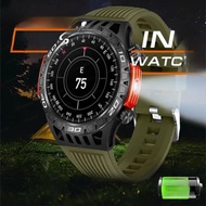 2024 New Outdoor Smart Watch Men With Flashlight Sport Fitne