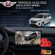 NEW PERODUA ALZA 2022 3D 360 BIRD VIEW + 4 SIDE VIDEO RECORD CAR ANDROID PLAYER