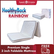 HealthyBack Rainbow Single 3inch Foldable Mattress