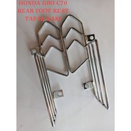 HONDA GBO C70 PETAK OLD - REAR FOOT REAR BAR TAPAK KAKI BELAKANG CHROME SET KIRI KANAN HIGH QUALITY