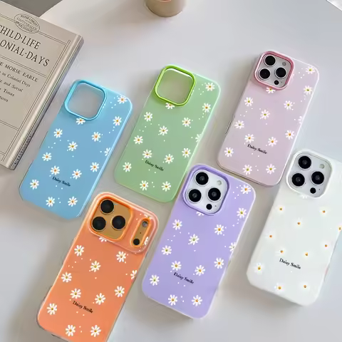 2 IN 1 Smile Flower Phone Case For OPPO Reno 14F 13F 12F 11F 14 13 12 Pro A5X A3X A5 Pro A17 A60 A78