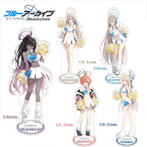 Hot Game Blue Archive Hyakkiyakou School Acrylic Stand Characters Kasuga Tsubaki Waraku Chise Desk D