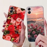For Samsung Galaxy A04 Case SM-A045F Cover New Fashion Flower Soft Clear Silicone Back Cover For Sam
