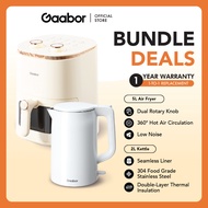 Gaabor Homepro Bundle Sales 5L High Capacity Air Fryer AF-45M01A + 2L Electric Kettle EK20M-WH01A