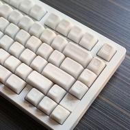 Qianxiao Pbt Keycaps Hai Màu Trọn Bộ Sa Chiều Cao Bán Trong Suốt Han Trắng Jade Double-shot Keycaps 