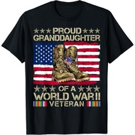 Proud Granddaughter Of World War 2 Vet Proud Wwii Veteran Gift T-Shirt