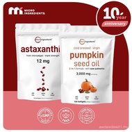 Mermaid Glow bundle: Astaxanthin 120 Softgels & Pumpkin Seed Oil with Saw Palmetto 150 Softgels 2IAR