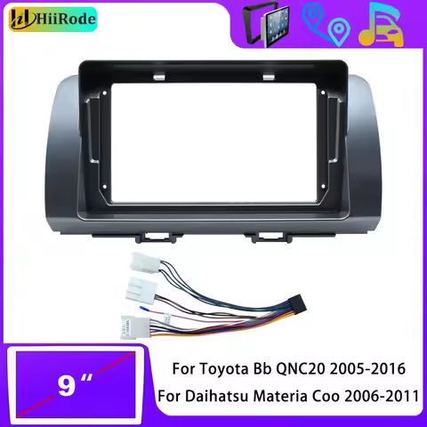 Hiirode Car Android Radio Stereo Player Frame Fascia For Toyota Bb QNC20 Daihatsu Materia Coo 2005-2