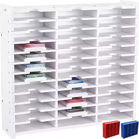Ink Pad Holder 12/24/36/48 Slots Stamp Pad Storage Organizer Waterproof Stamp Pad Ink Mat Storage Ra