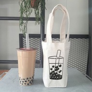 Bubble Tea 珍珠奶茶 帆布袋 咖啡隨行杯手機錢包飲料提袋文青