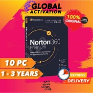 Norton 360 Premium Antivirus Latest Version ORIGINAL 10 Device + VPN and 75GB 100GB CLOUD