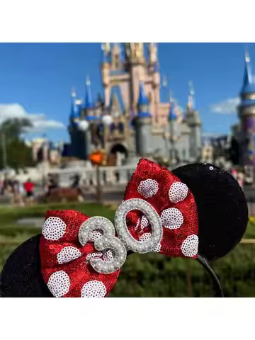 Sequin Birthday Headband Ears 16th 18th 21st 30th 40th 50th 60th Birthday Headband Girls Birthday Pa