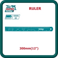 [ TOTAL ] (TMT633002) Aluminium Ruler | 30cm 300mm | mm inch | Measuring Scale