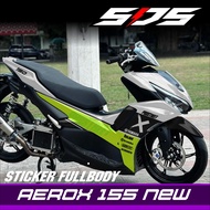 (COD) Decal Sticker AEROX 155 New Connected Full Body - Stiker Striping Aerox Full Blok Prostreet