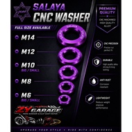 SALAYA CNC Alloy Washer M6 M8 M10 M12 M14 Screw Nut Engine Cover Visor Bolt Washer Universal Y15ZR N