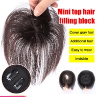 female head filler gray hair real hair wig piece natural head filler hair piece real hair wig piece