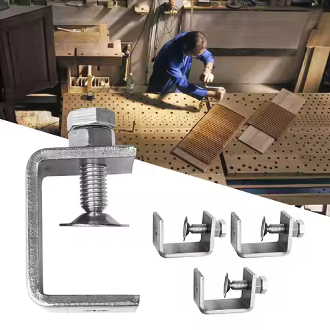 1pc/2pc/4pc C Clamps Stainless Steel Jaw Clamp For Mounting U Clamps Small Desk Clamp Adjustable Pos