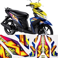 ❀ ✓ Striping Decal Polet Sticker yamaha Mio m3 125 mio125 2023 2024 Yellow Blue Fullset list of qua