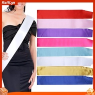<Kaitlyn> Party Sash Blank Solid Color Costume Accessory Fabric Bride Shoulder Strap Wedding Award C