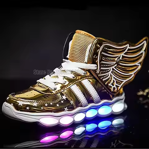 Size 25-37 Children Luminous Boy Non-slip Kids Wear-resistant Glowing Sneakers Girl Led Light Shoes