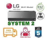 LG ARTCOOL (WIFI) System 2 AC + FREE Dismantled &amp; Disposed Old Aircon + FREE Installation + FREE Delivery + FREE Workmanship Warranty + FREE Bonus $100 Voucher