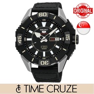 [Time Cruze] Seiko 5 Sports SRP799  Automatic Men's Watch Black Leather-Nylon Strap 24 Jewels SRP799K1 SRP799K