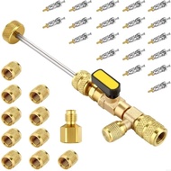 1set Alat Perbaikan Ac Valve Remover Backflow Valve Valve Core Removal Tool Port Valve Core Remover 