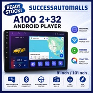 Universal Car Multimedia Android Player 9" 10" Inch Inci 2GB RAM 32GB QLED Screen Kereta Radio