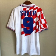 Croatia 1998 Home White Retro Jersey Football Uniform Croatia Retro Jersey Titleist style