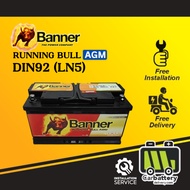 [Installation Provided] Banner AGM DIN 92 DIN 100 LN5 Auto Start Stop Car Battery Bateri Kereta OE Brand Mercedes BMW