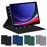 For Samsung Galaxy Tab S8 S9FE S9 11inch Magnetic Case Stand Funda For Galaxy Tab S7 FE 12.4 S9+ S8 Plus Tablet Cover with Pencil Holder